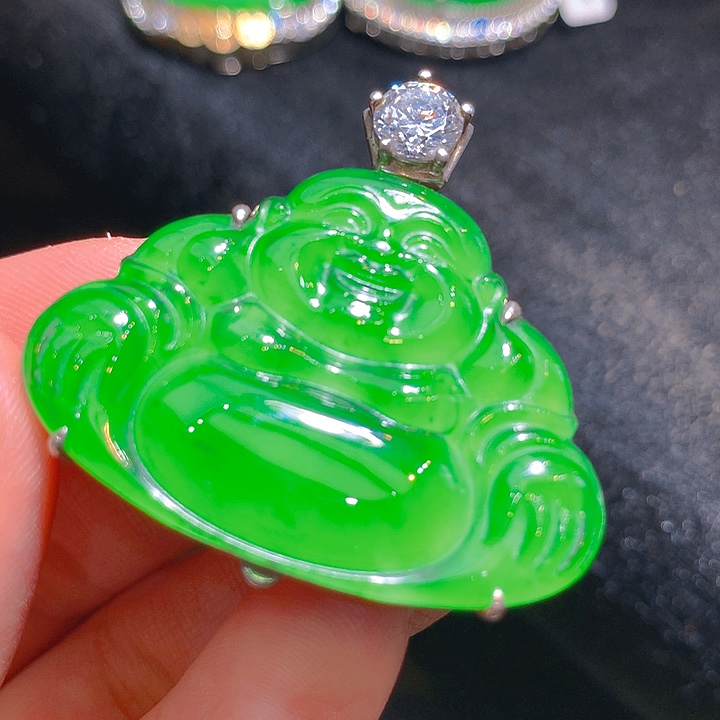 【闪购商品】翡翠颈饰银S925镶嵌翡翠