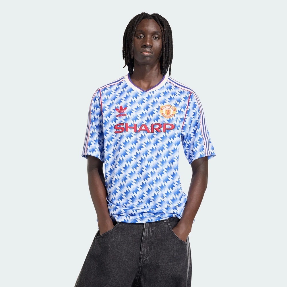 【滔搏联动】adidas阿迪达斯男子服MUFC A JSY 90无领短袖T恤JM5495