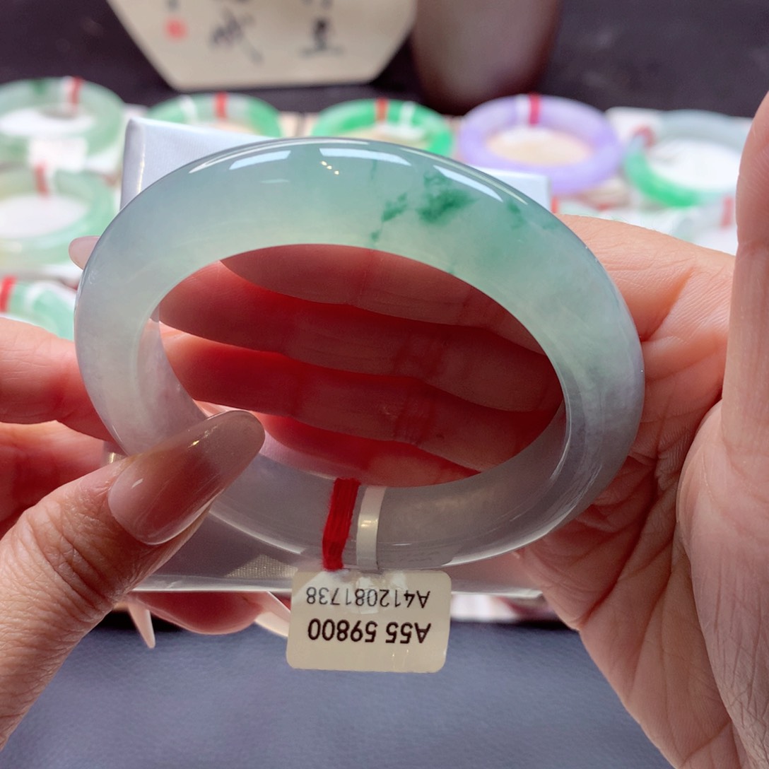 翡翠手镯未镶嵌正圈55.7（36号）89