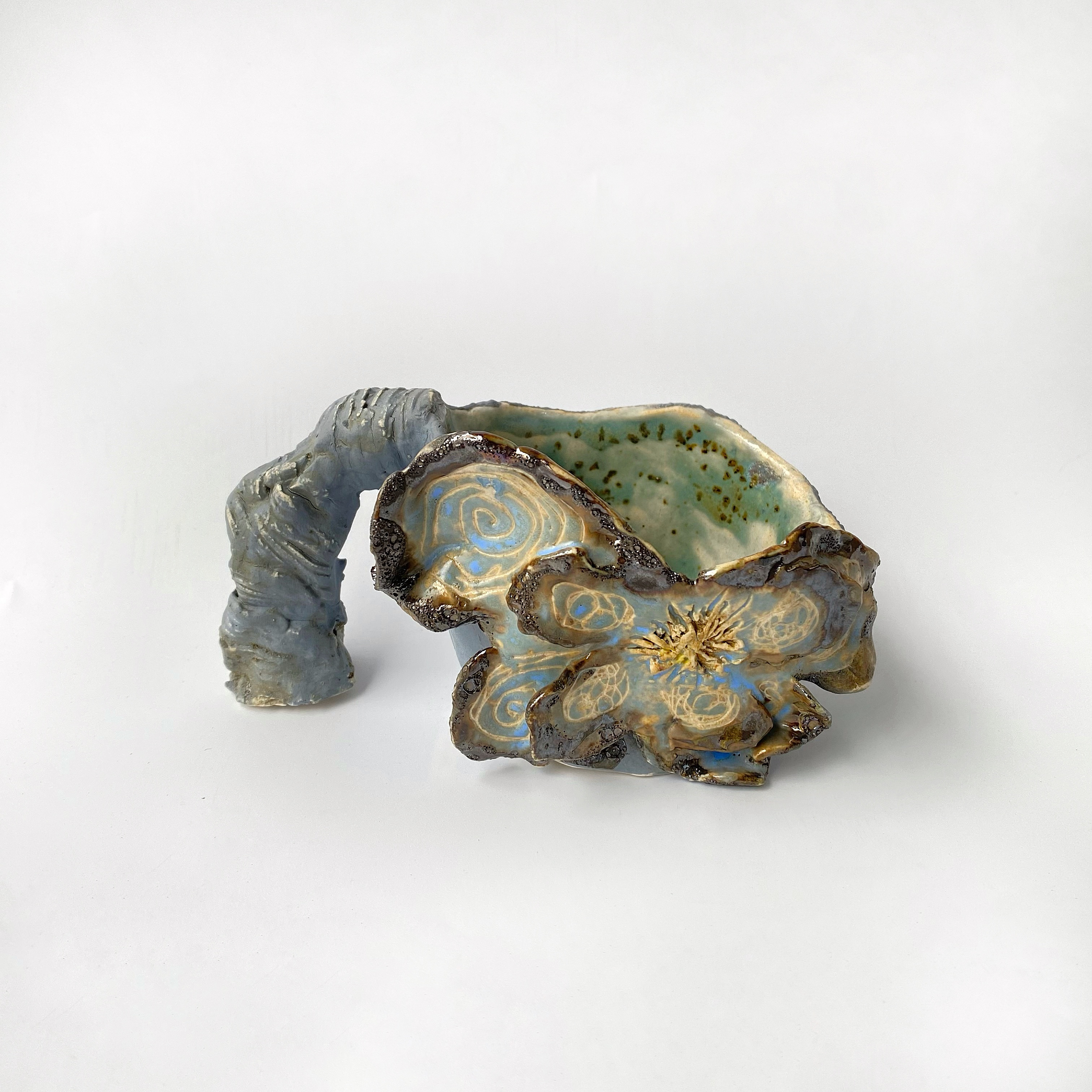 【XIANLIAN】原创手工孤品花卉陶瓷咖啡杯酒杯创意