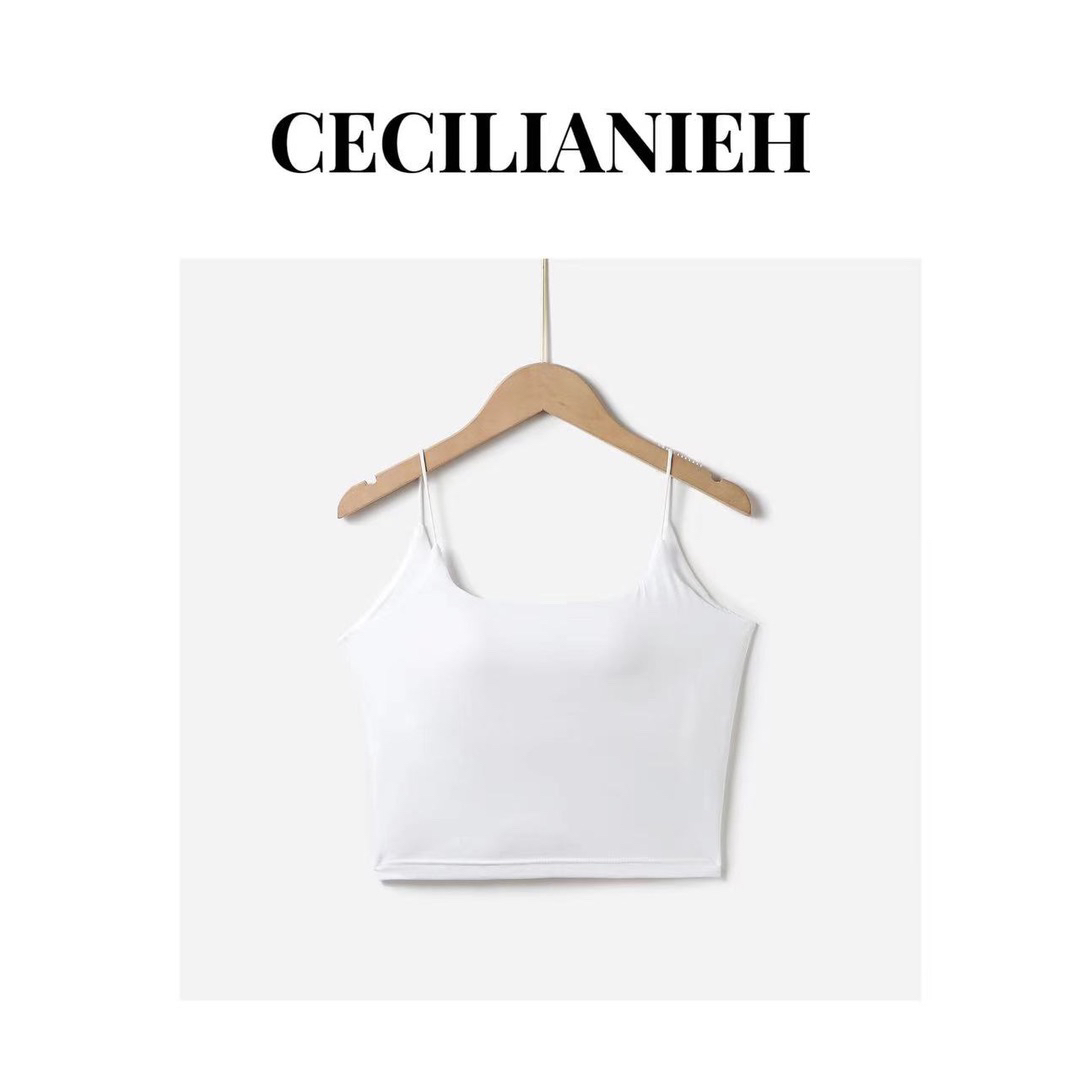 CECILIANIEH 百搭一体杯细带吊带背心