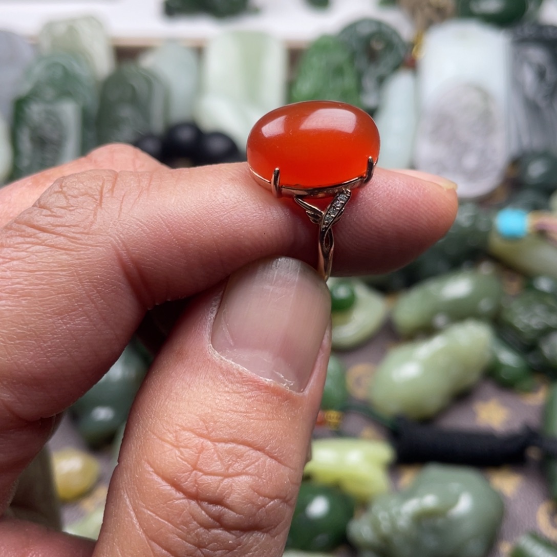 玛瑙/玉髓合金戒指