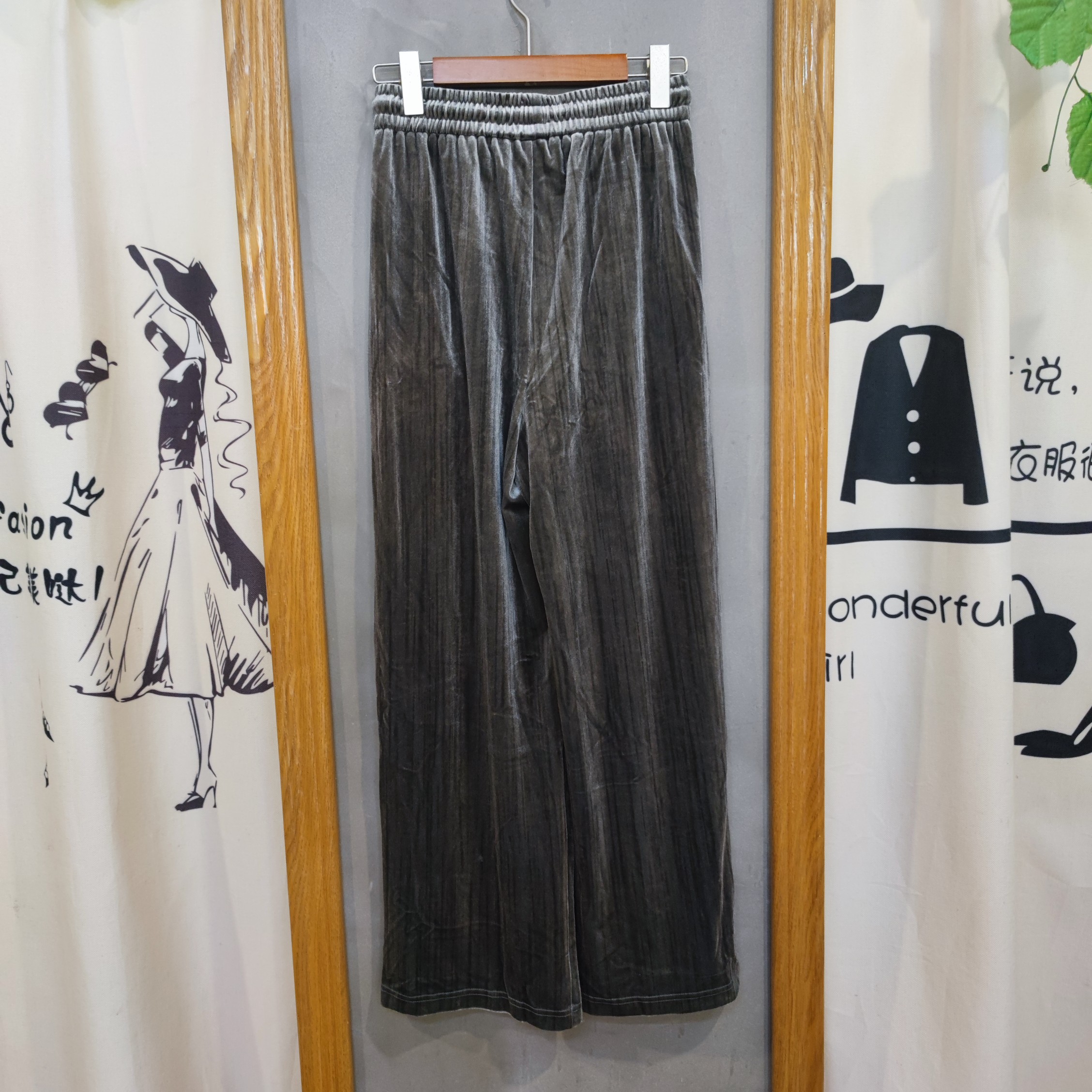 麦寻KCXYQ006秋冬季慵懒宽松直筒拖地垂感休闲显瘦阔腿裤爆款