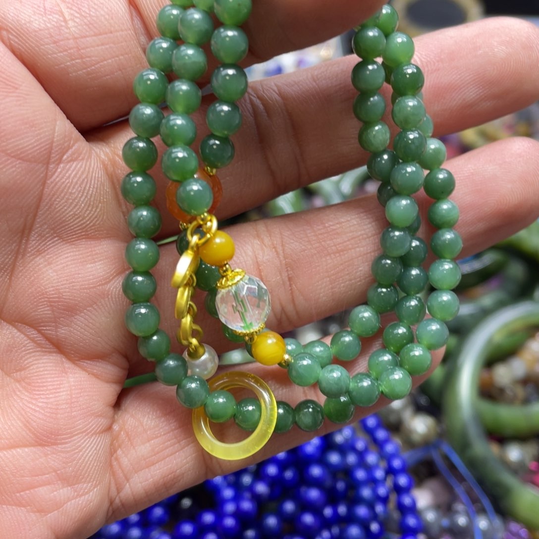 紫晶颈饰银S800镀金镶嵌