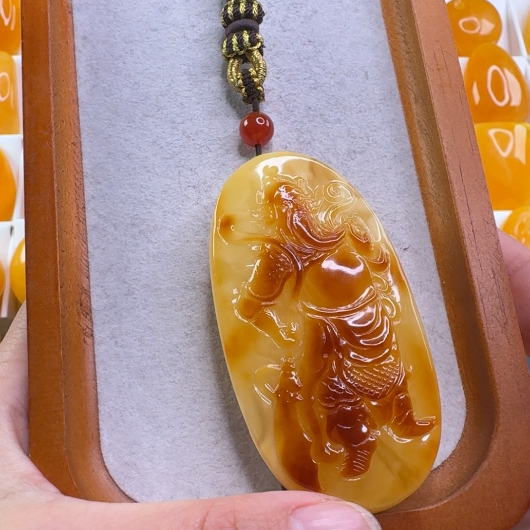 蜜蜡毛衣链未镶嵌