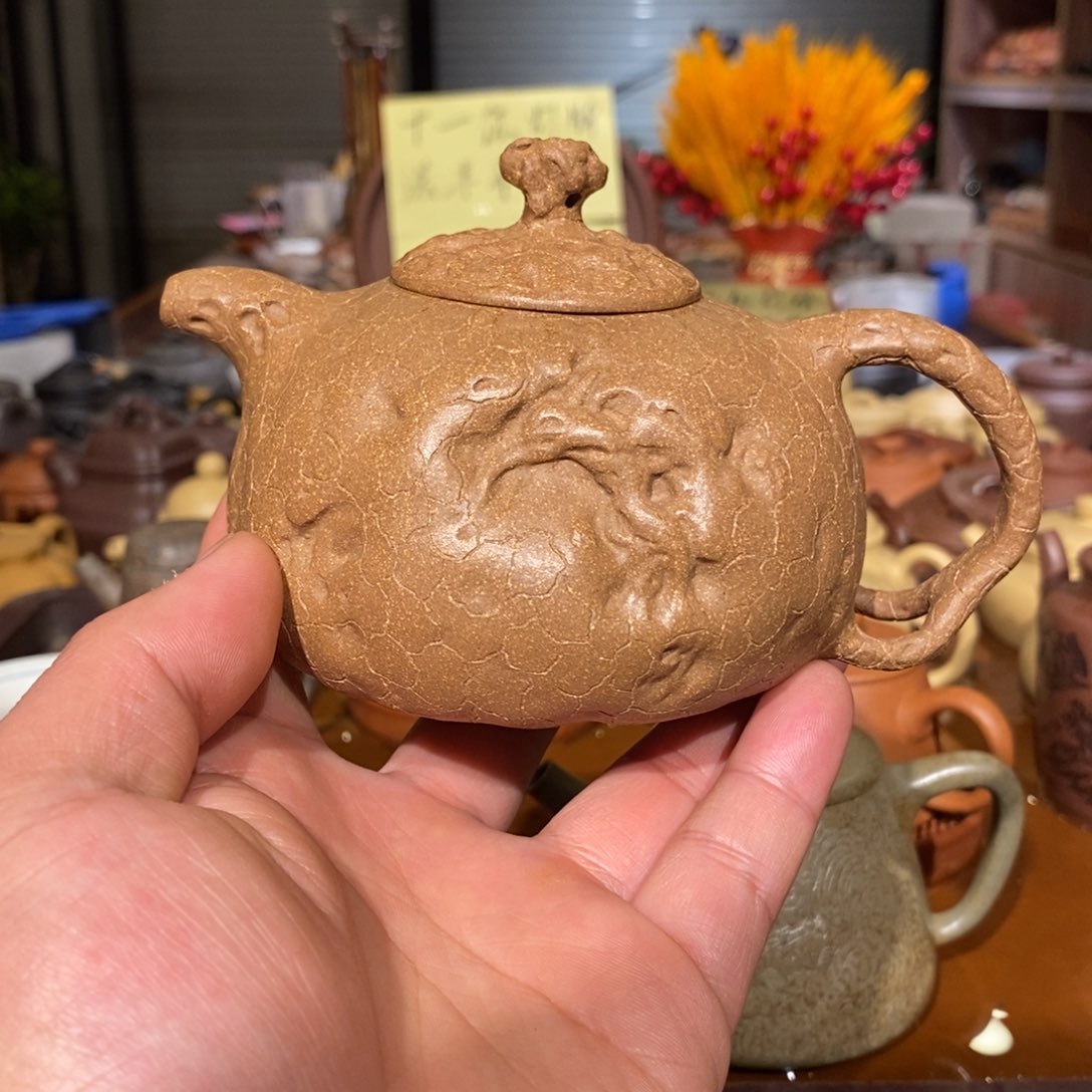 紫砂茶壶段泥精工半手供春壶280cc