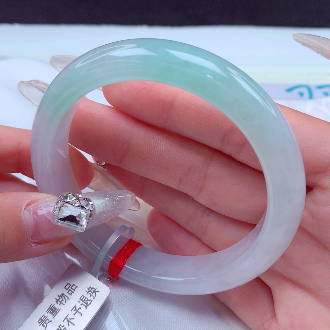 翡翠手镯未镶嵌天然缅甸翡翠A货手镯 25号