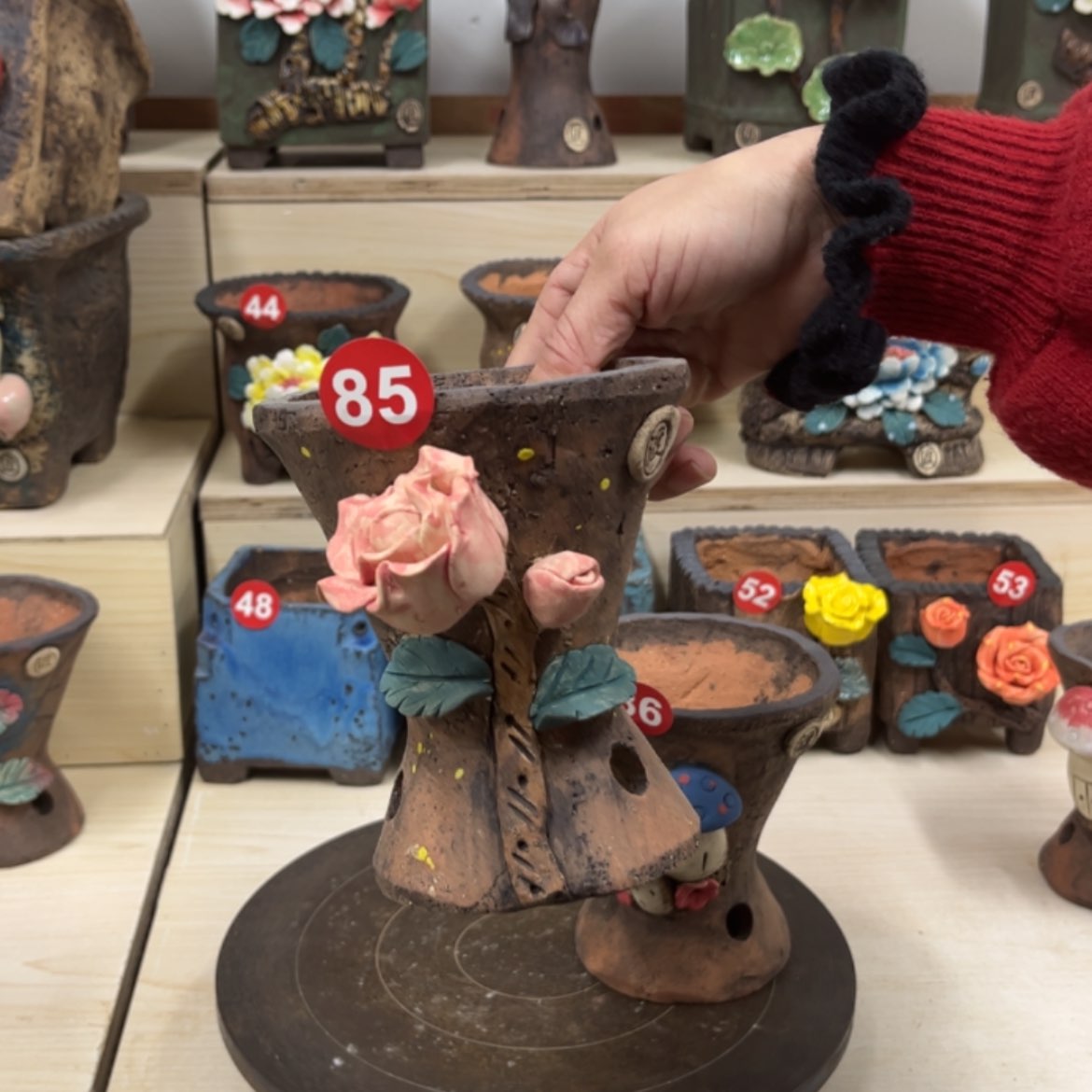 【闪购商品】紫砂花盆85号内口9.5外高13