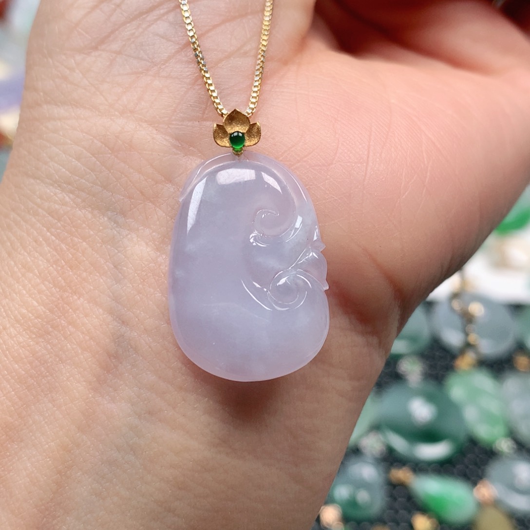 【闪购商品】翡翠吊坠(不含链)18K金镶嵌