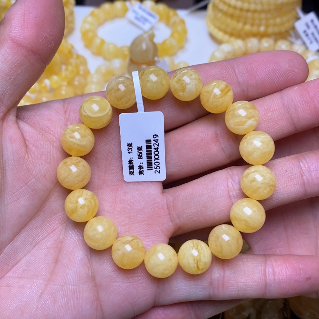 【闪购商品】蜜蜡裸石未镶嵌11+圆珠手串