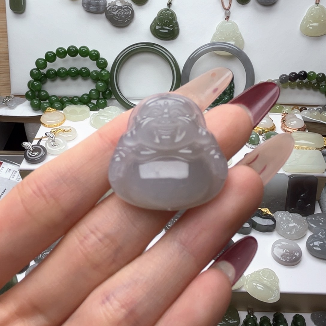 和田玉吊坠(不含链)未镶嵌小**潺