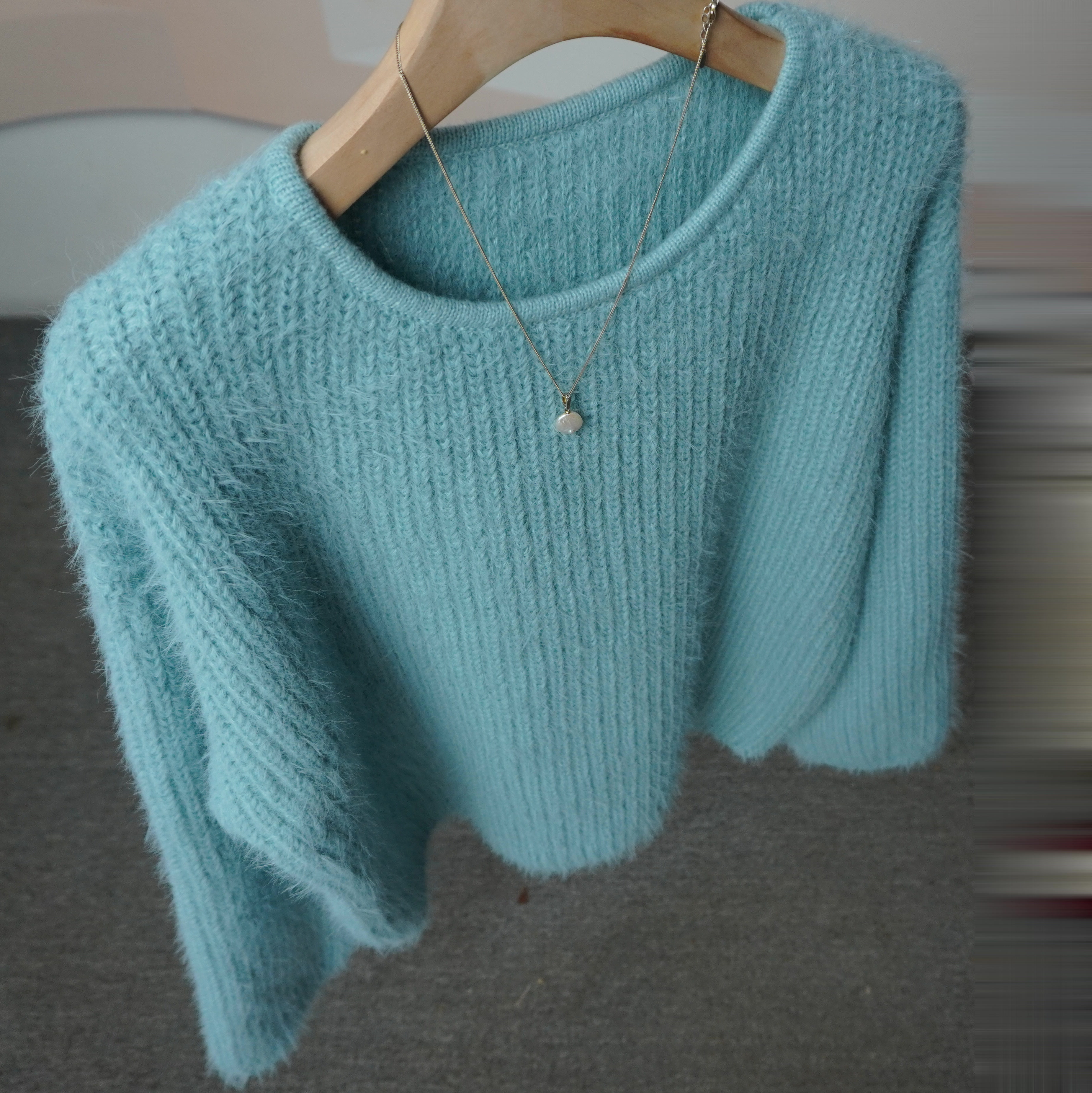 韩版秋冬加厚宽松百搭时尚麻花毛衣