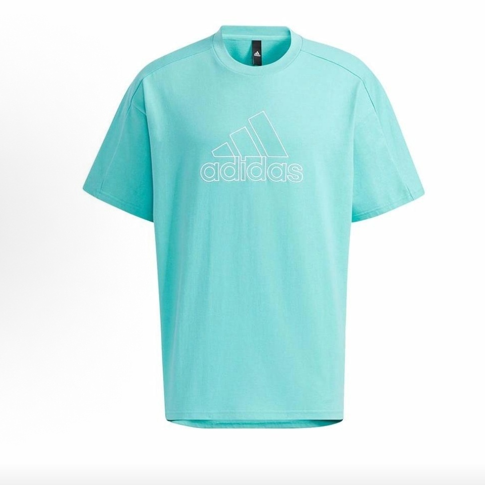 adidas 字母Logo印花休闲短袖T恤 男款 HA3636