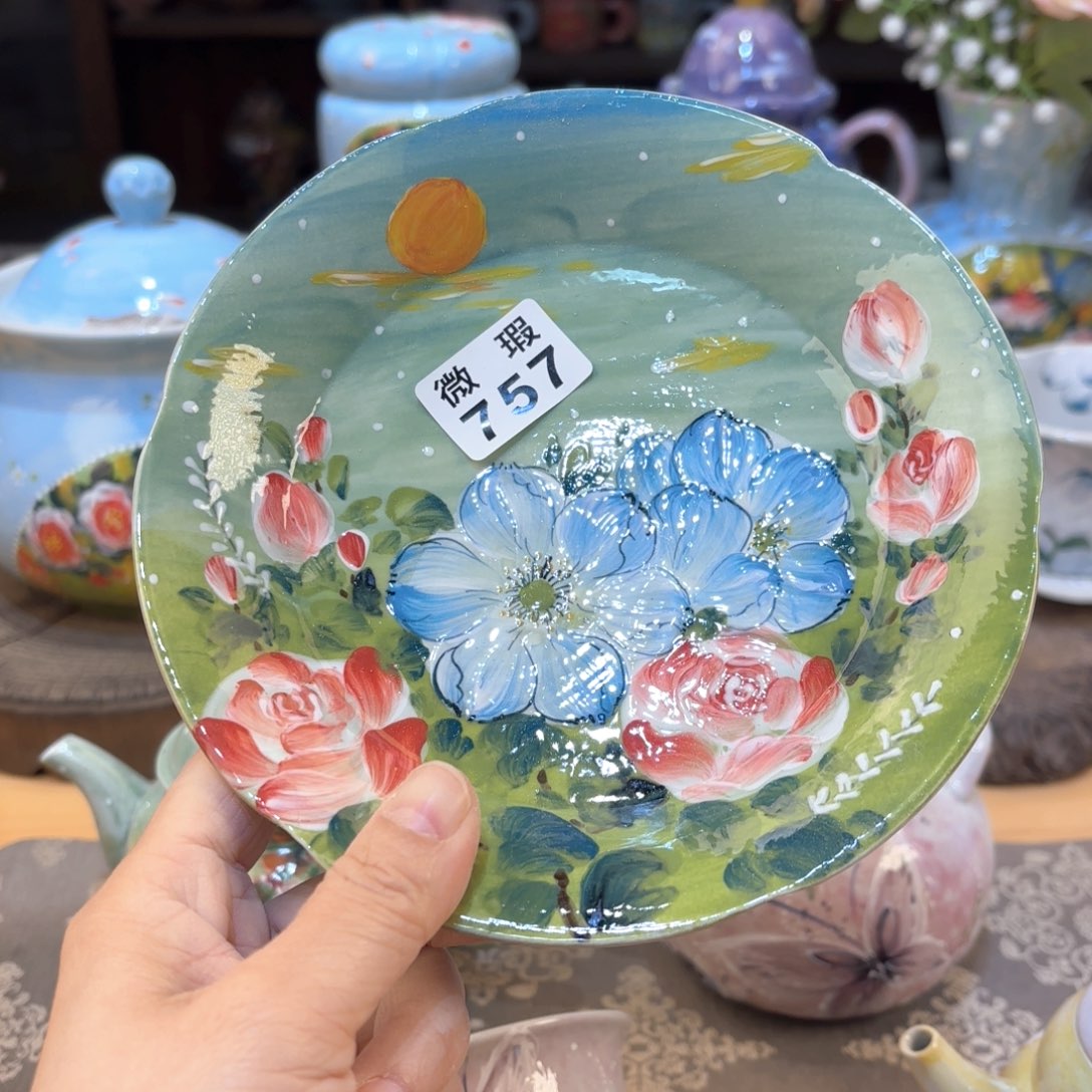景德镇手绘高温釉下彩陶瓷茶具