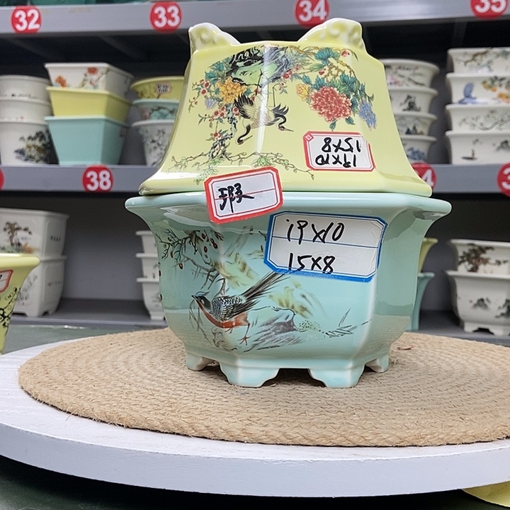 紫砂紫砂花盆8253