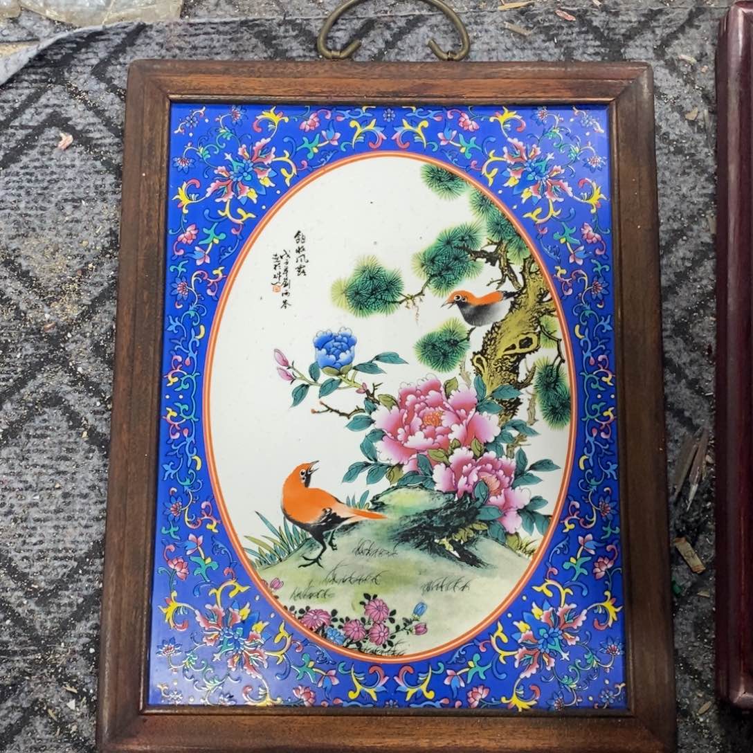 瓷片37*28*1景德镇瓷板画柴窑烧制