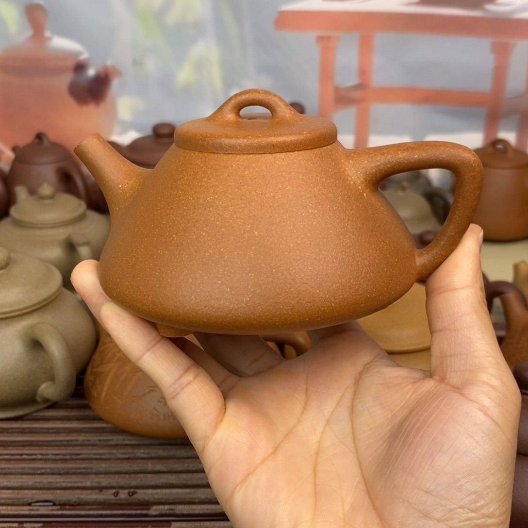 茶壶紫砂200ccccc黄降坡子冶石瓢