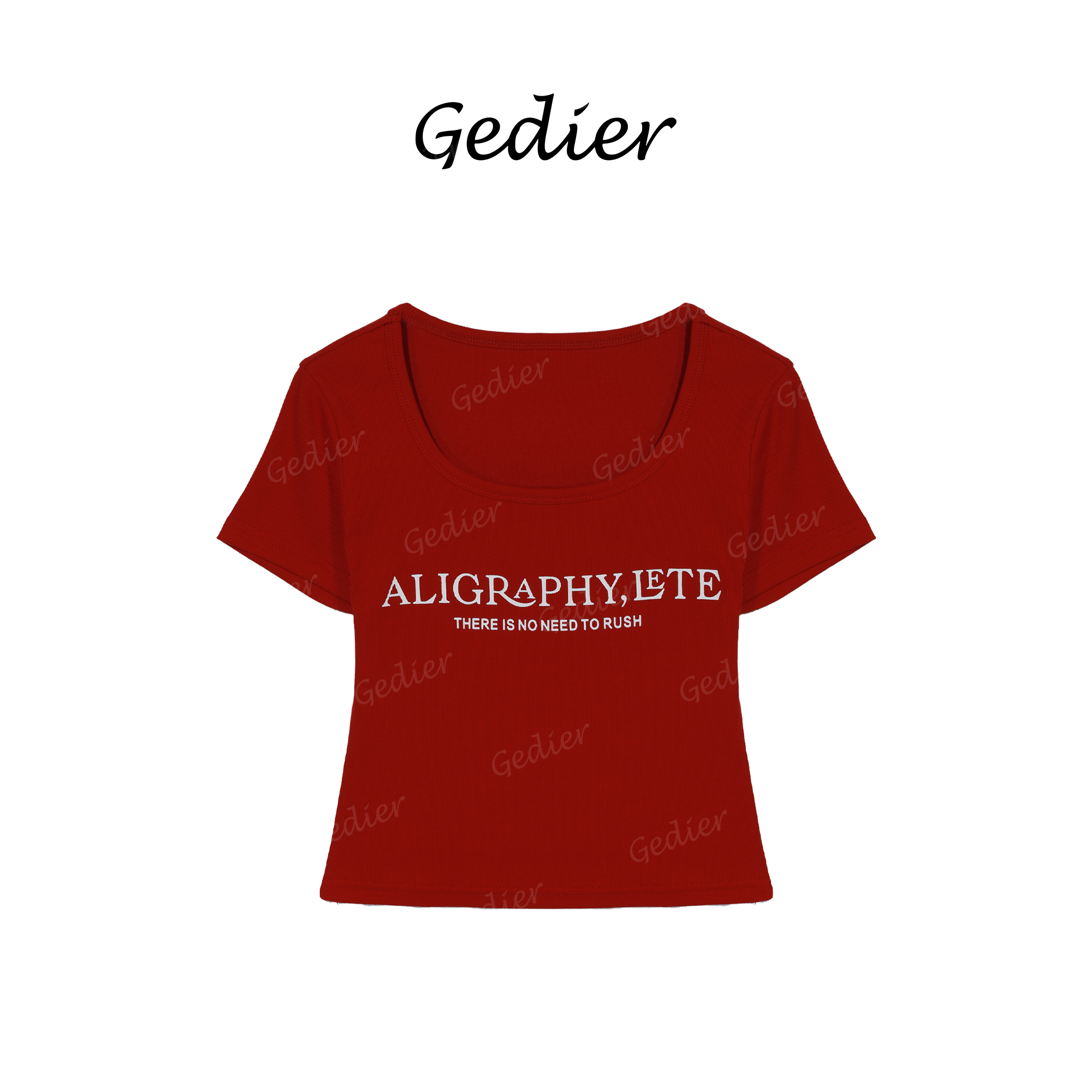 【歌蒂尔】夏季时尚字母印花短袖T恤 休闲百搭日常上衣女 TG520333Y