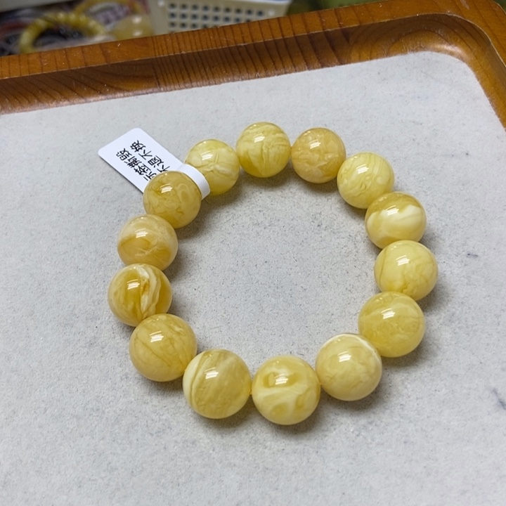 蜜蜡未镶嵌裸石手串