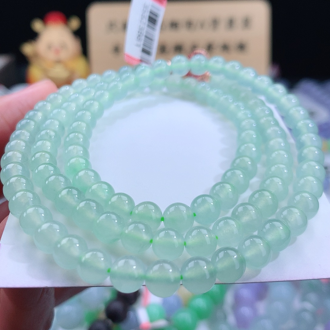 翡翠手链未镶嵌卡6mm