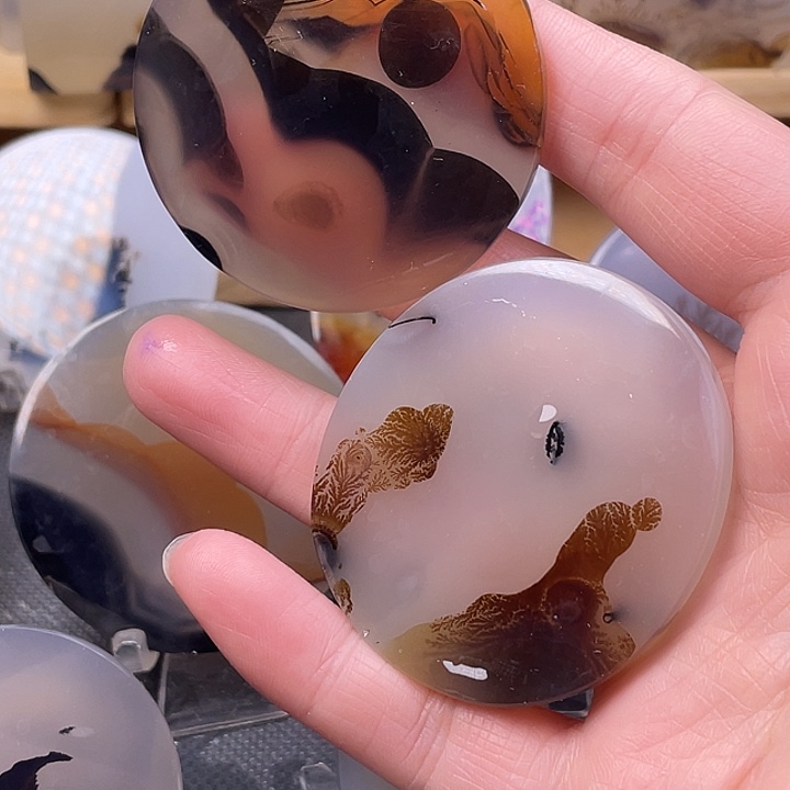 玛瑙/玉髓吊坠(不含链)未镶嵌清***心