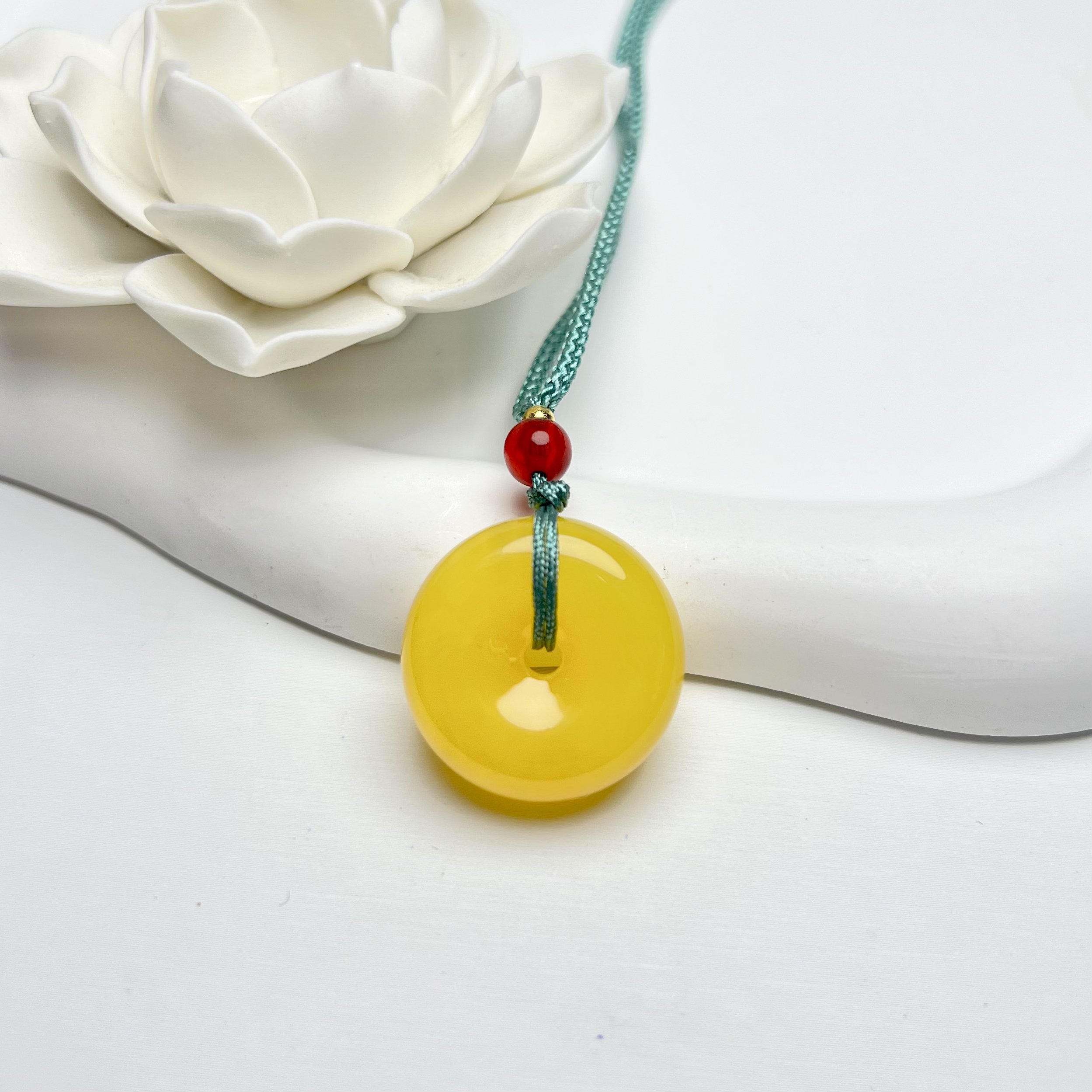 高定珠宝满蜡平安扣项链ZX1281S38