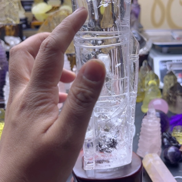 水晶摆件未镶嵌小****衿摆件