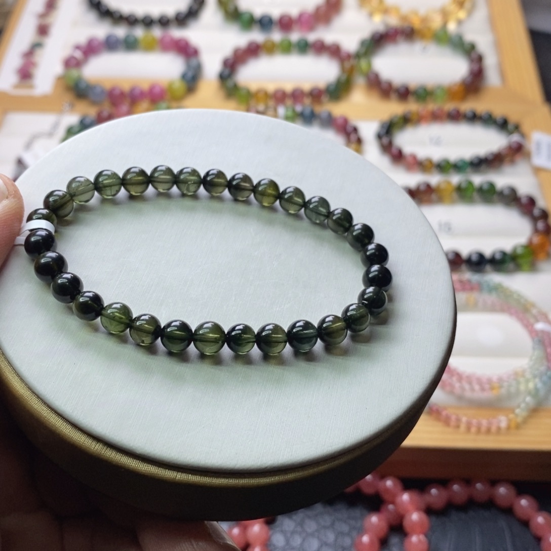 碧玺手链碧玺未镶嵌