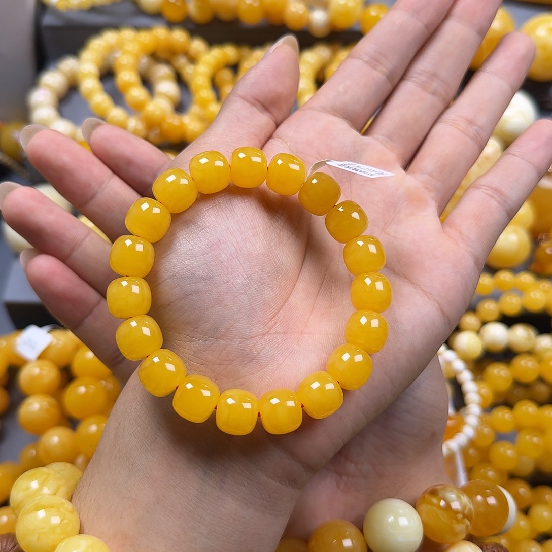 琥珀珠宝奇石未镶嵌同料12mm