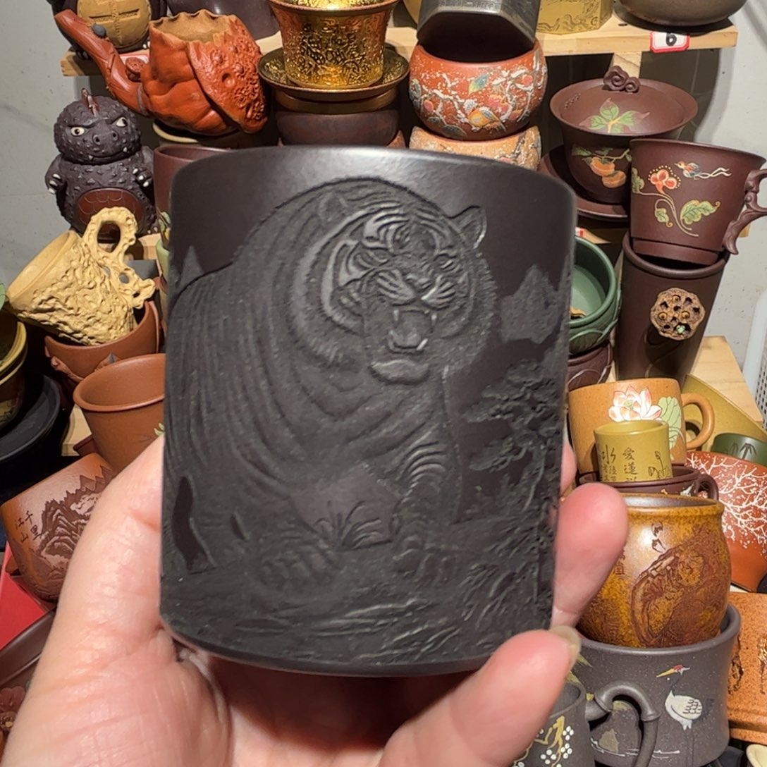 紫砂茶杯宜兴紫砂主人杯