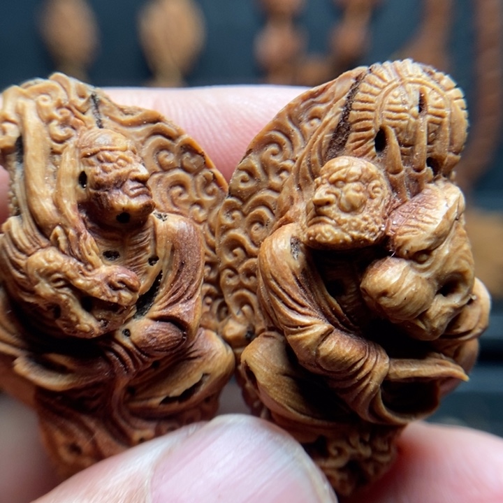 纯手工降龙伏虎一对