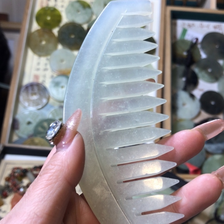 岫玉岫玉梳子未镶嵌