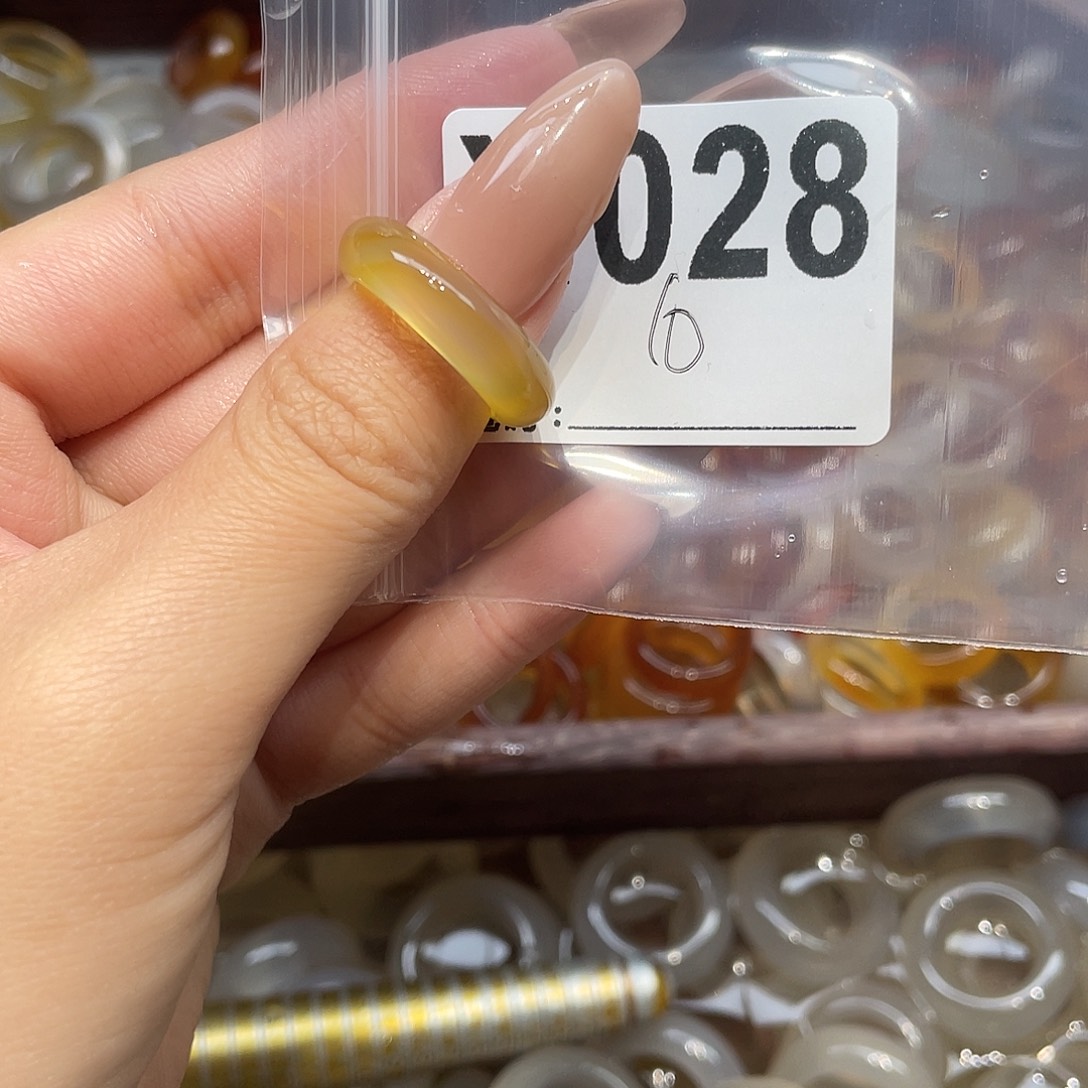 玛瑙/玉髓未镶嵌戒指028