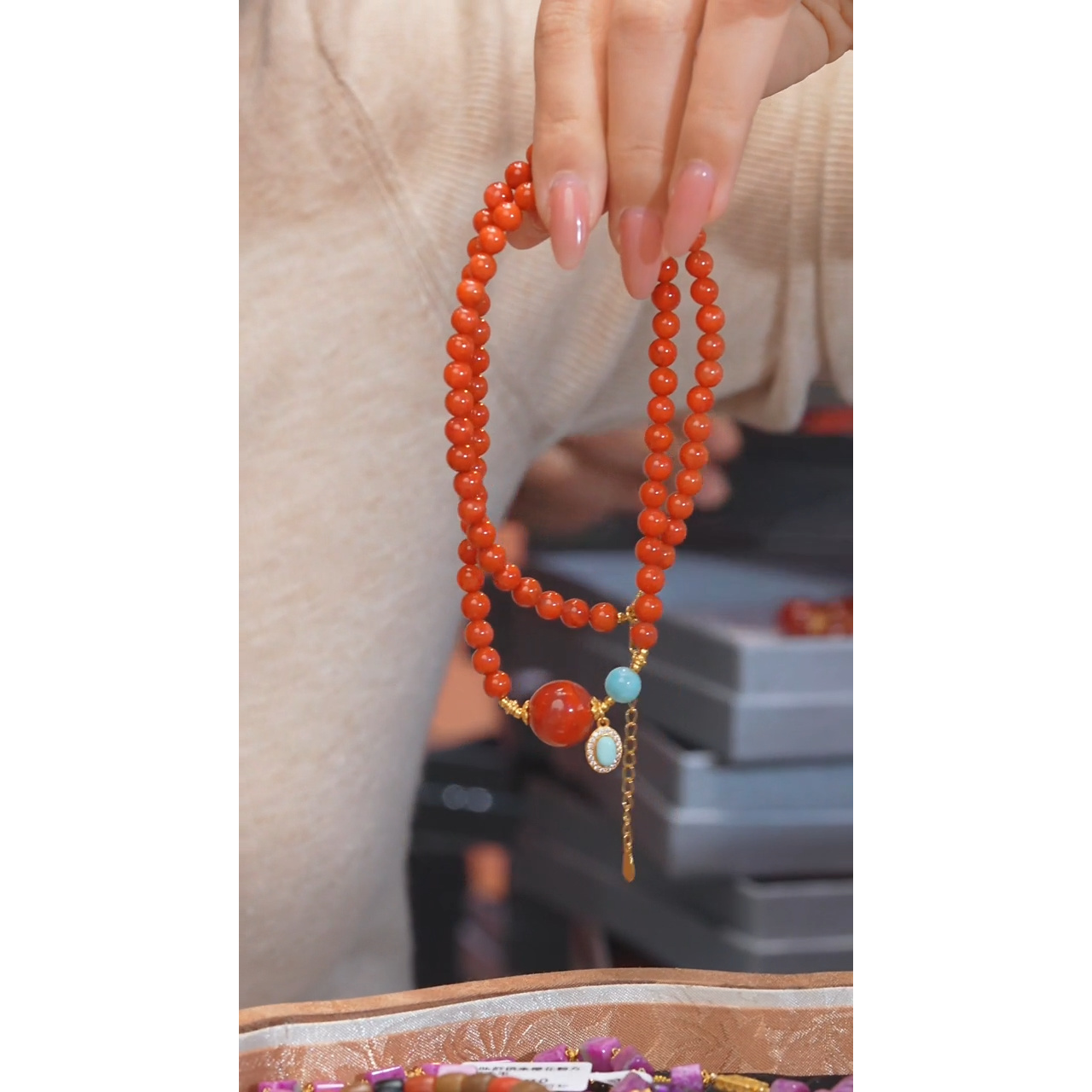 南红玛瑙项链未镶嵌多样性发 卡5-6@@W9439