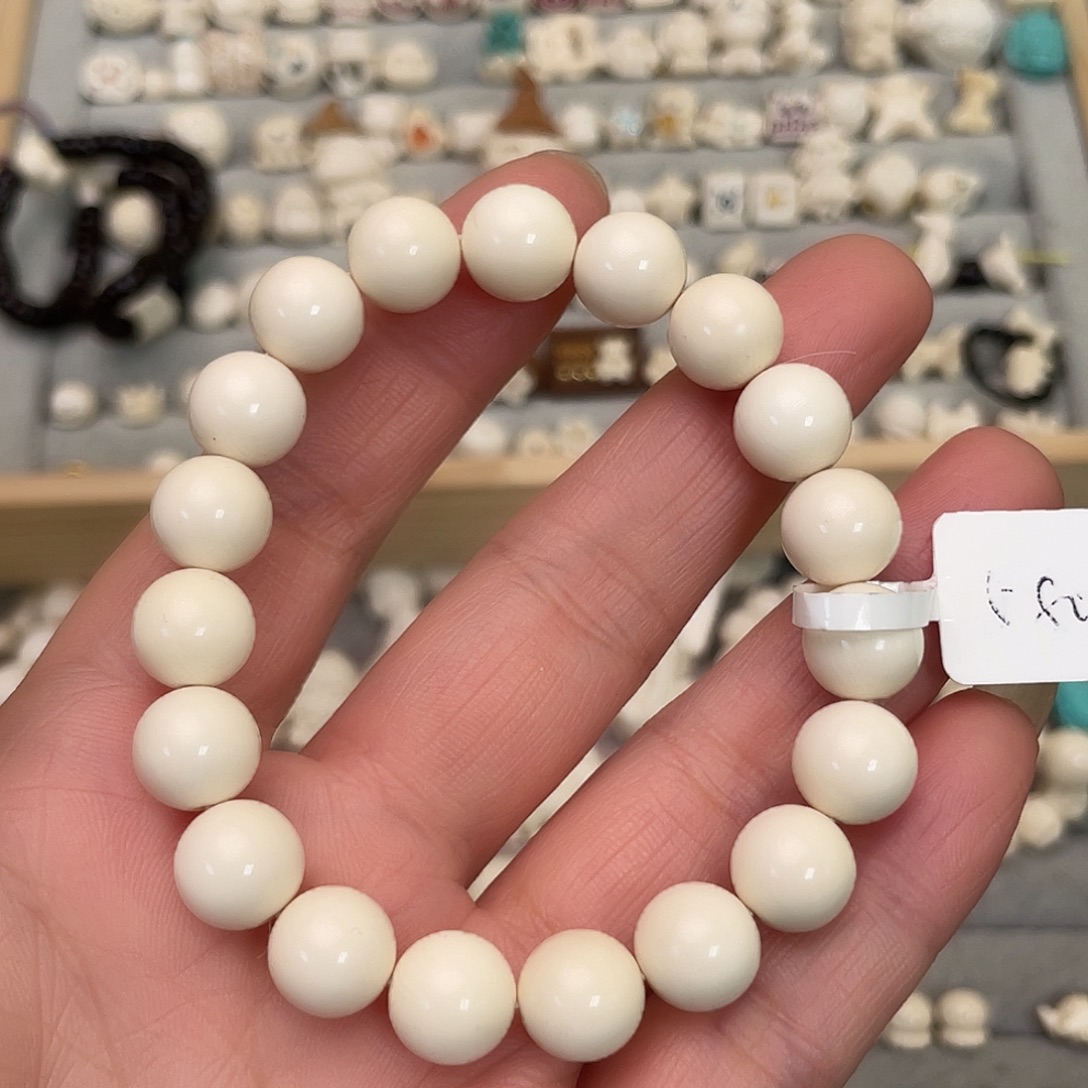 猛犸象牙手串/手链/手镯卡10圆珠手串
