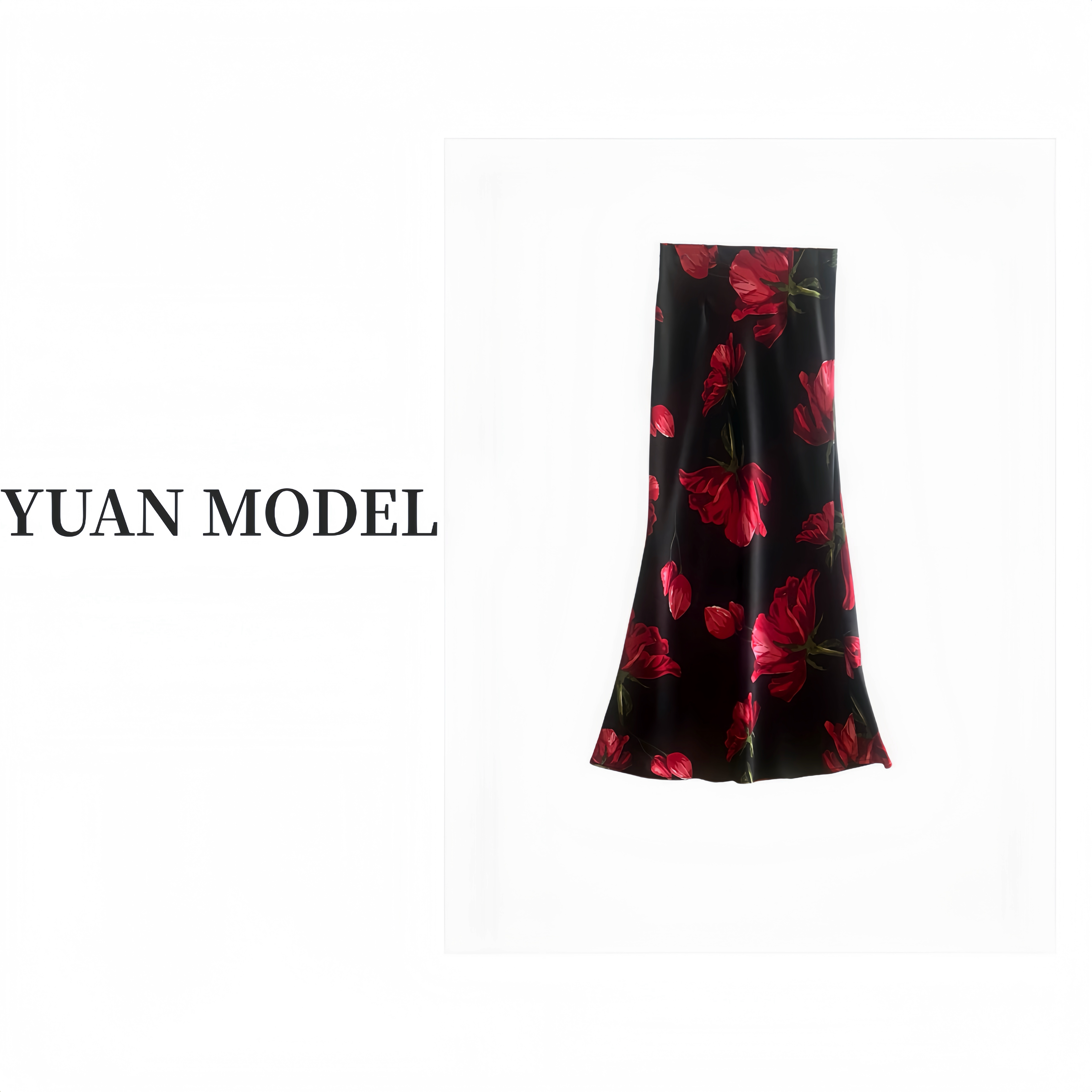 【YUAN MODEL】媛老板-春季时装花朵鱼尾半身裙女装中长款 040511