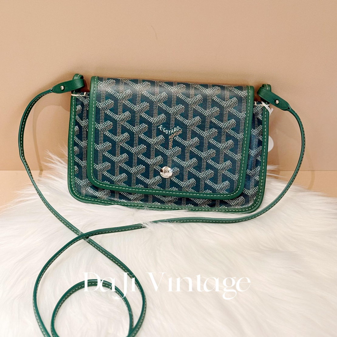 99新 Goyard 大吉中古/Goyard戈雅绿色信封包