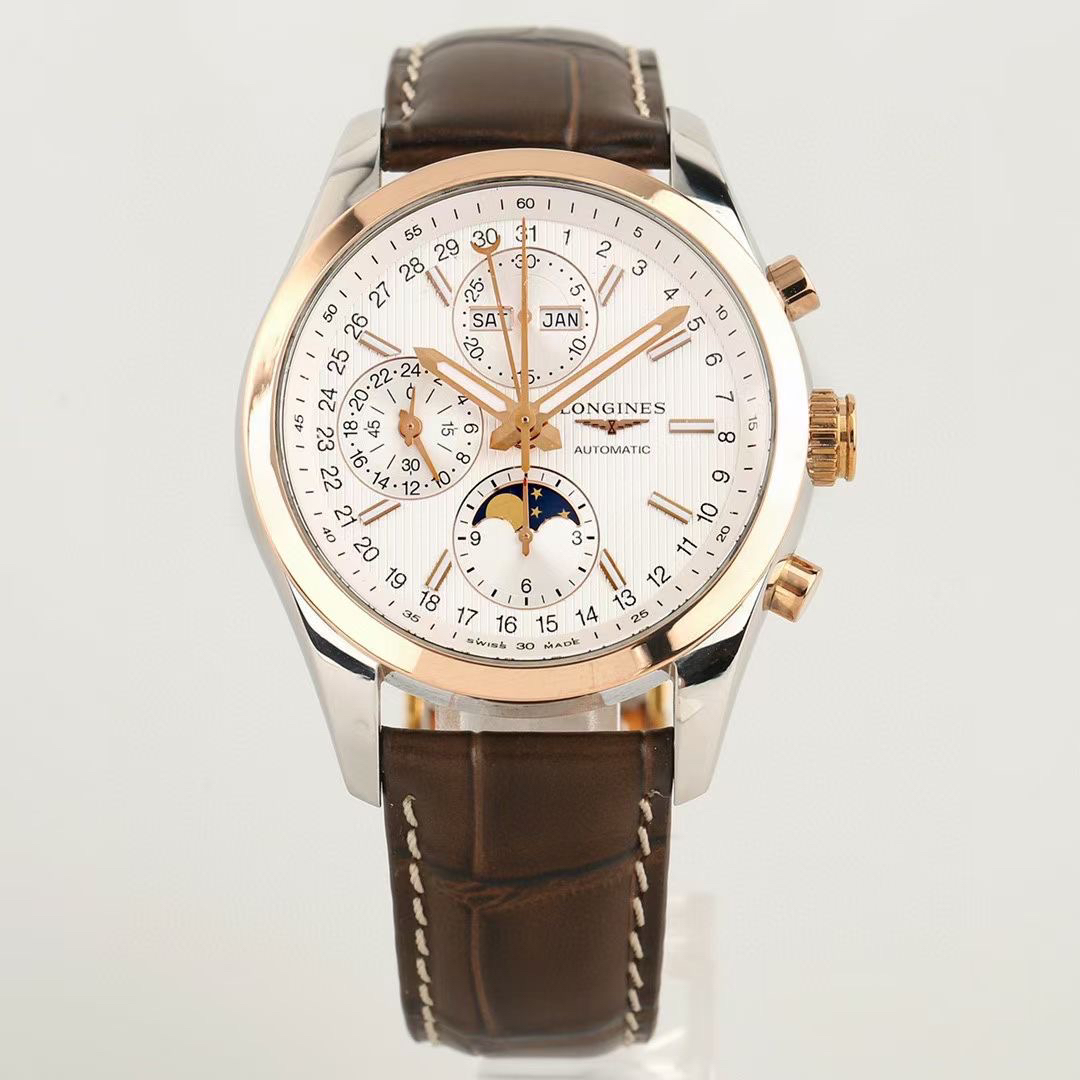 99新  Longines/浪琴/奢康柏798八针/表径42/男款/多功能