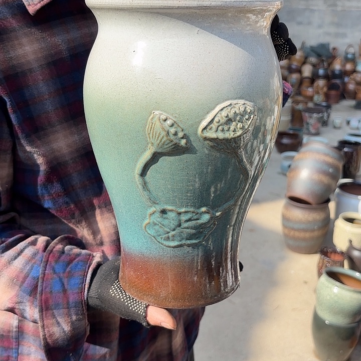 红陶绿莲蓬福利口径18高度31