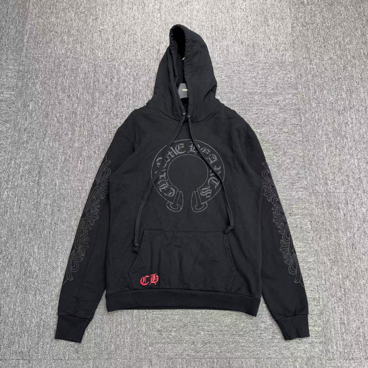 99新 Chrome Hearts/克罗心 红嘴唇梵文帽衫/L码/20008