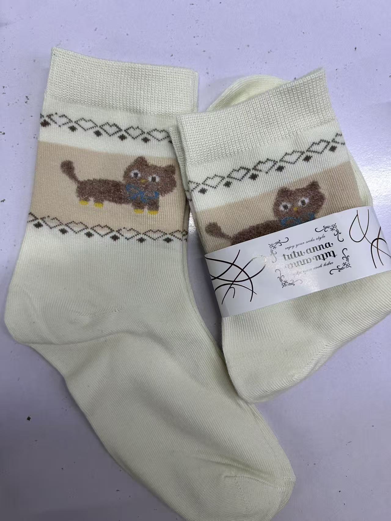 冬季保暖舒适羊绒袜子气质简约款