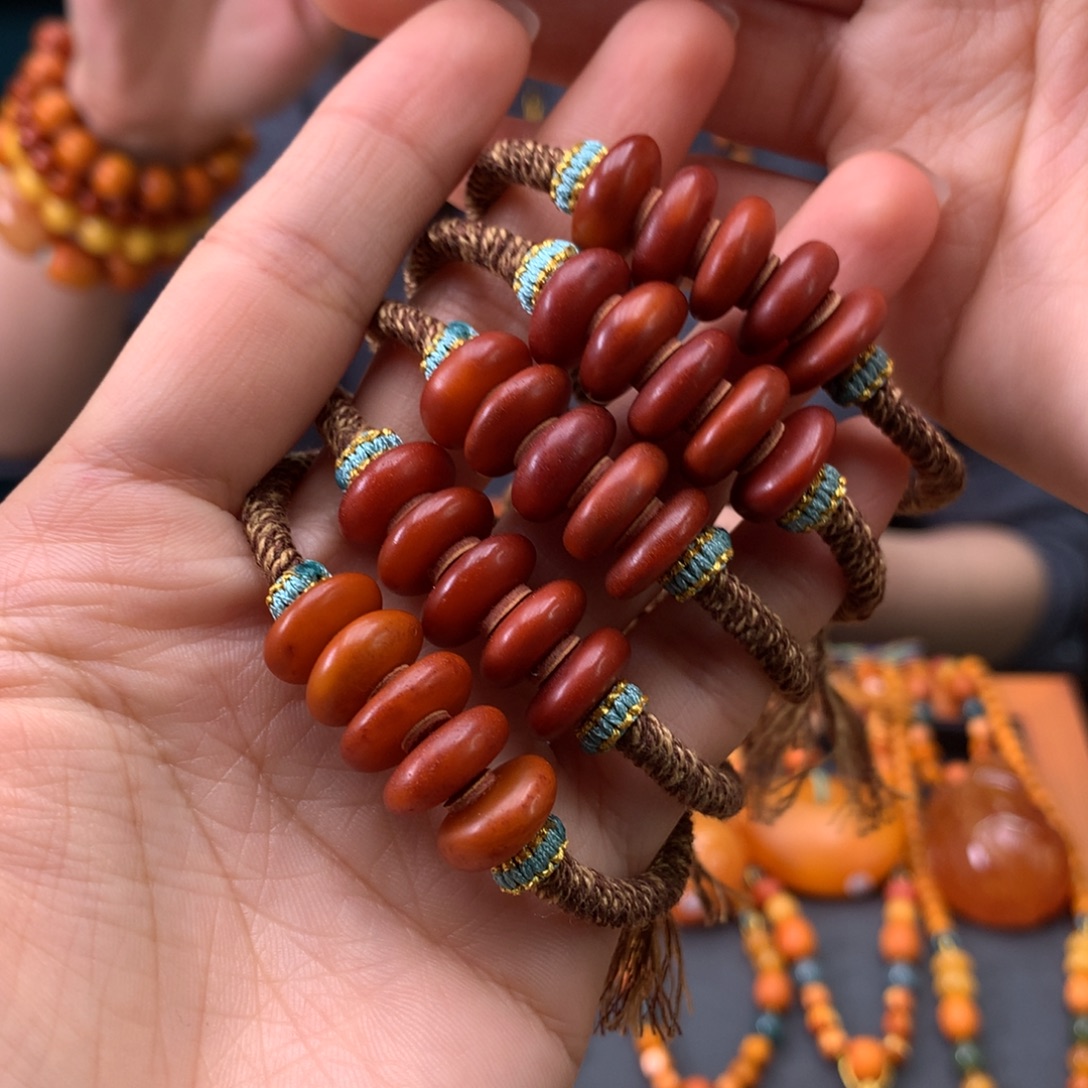 蜜蜡未镶嵌手绳多样性发一