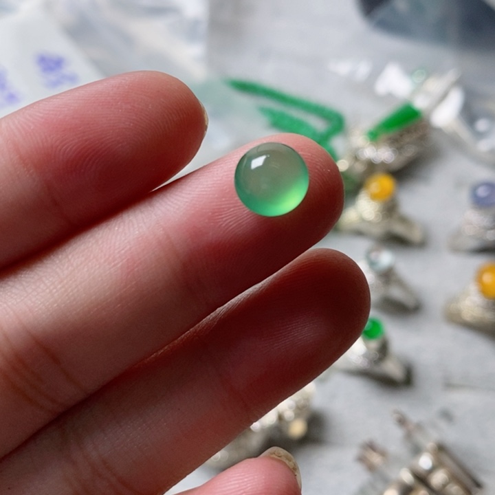 翡翠戒指未镶嵌喵*翡翠冰种