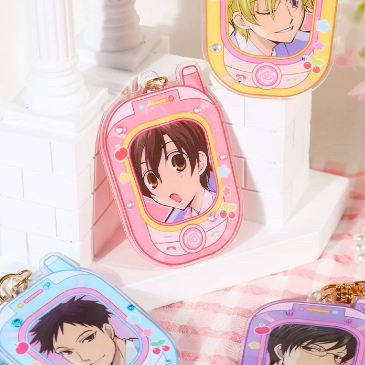 原谷动漫樱兰高校男公关部小手机亚克力钥匙扣动漫周边挂件礼