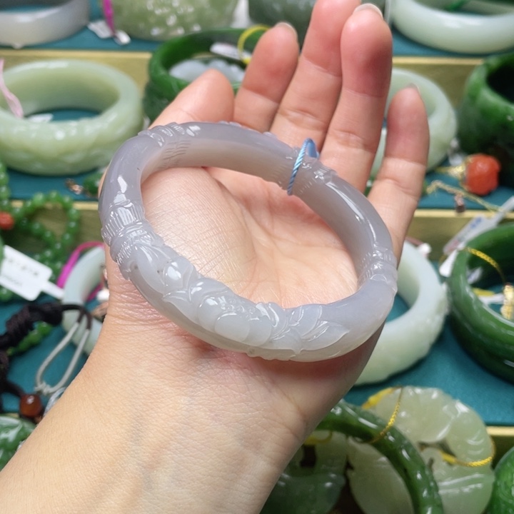 和田玉手镯58+圈口 编号36贵妃镯未镶嵌