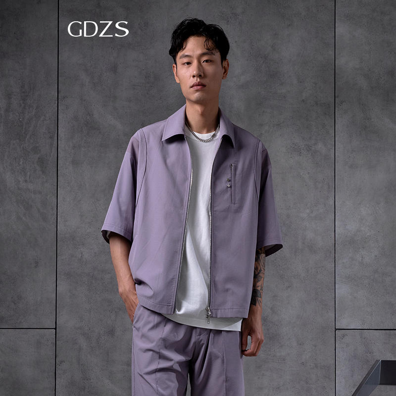 GDZS格度品牌男装春夏新款运动风百搭通勤短袖外套男PACAF1064