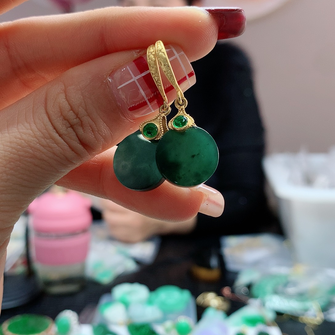 【闪购商品】翡翠耳饰未镶嵌，