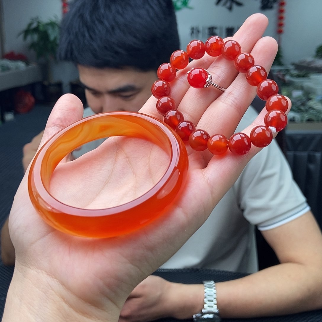 玛瑙/玉髓三件套 颜色多样性发拍一发一未镶嵌