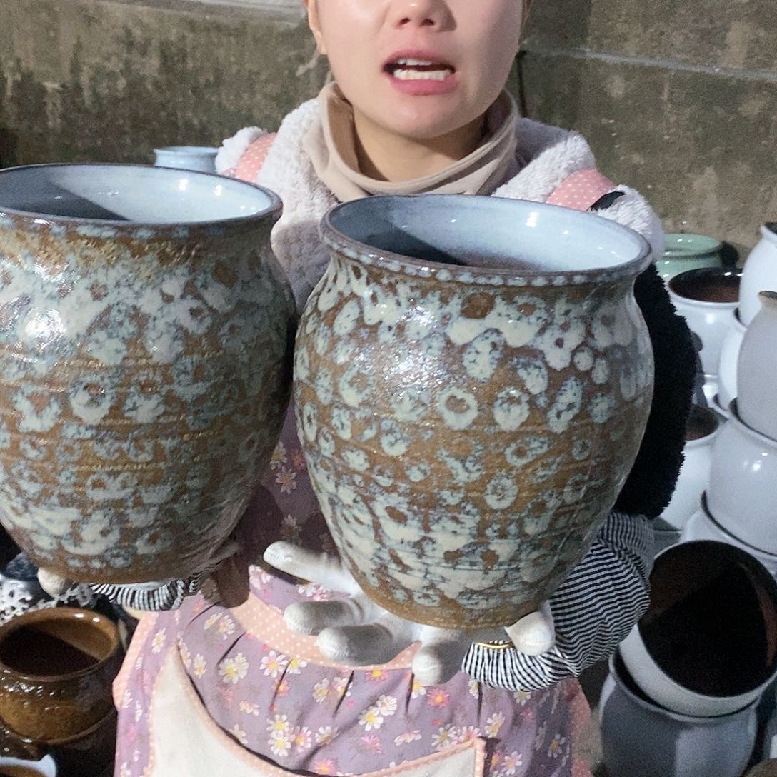 紫砂花盆瑕疵口17高21