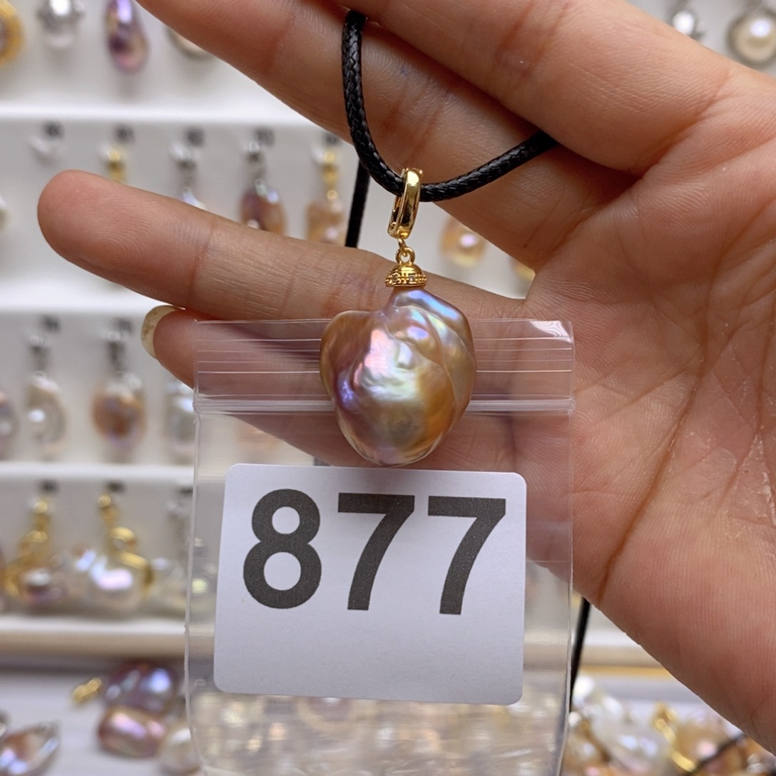 淡水珍珠颈饰银S925镶嵌877